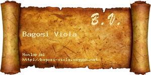 Bagosi Viola névjegykártya
